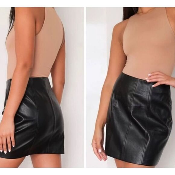 WILSONS LEATHER | Black Pencil Skirt 100% Leather Lined | Size 4 - Picture 1 of 8